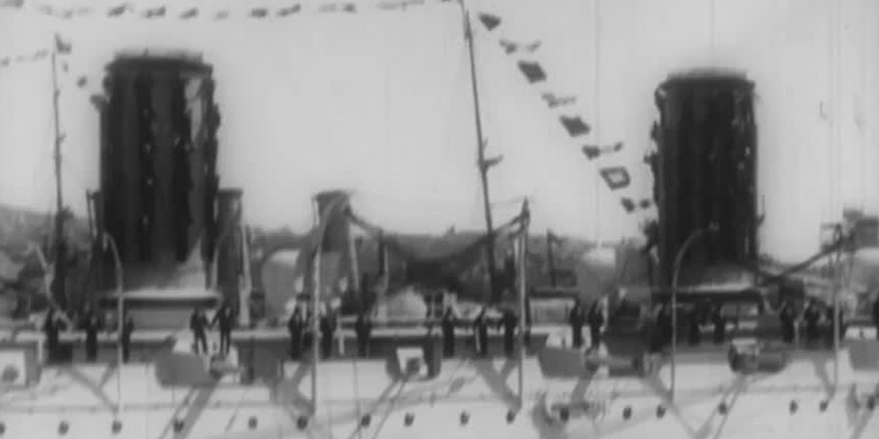 Revista naval en Valparaíso (Gran revista naval) (fragmento)