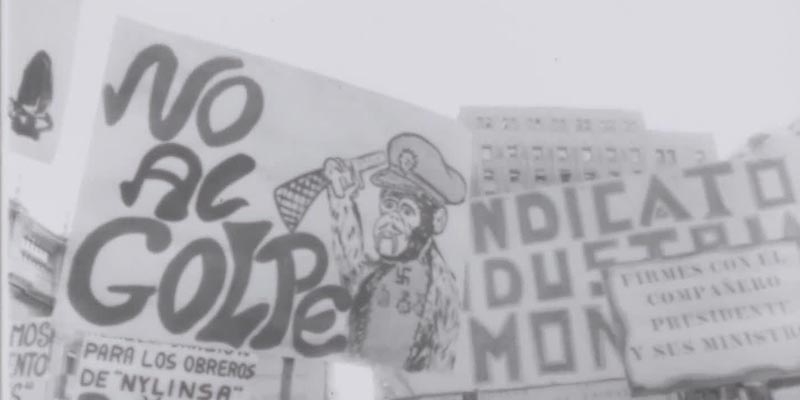 Llegada de Fidel Castro a Chile, extractos de noticieros, acaparamiento (Colección UP)