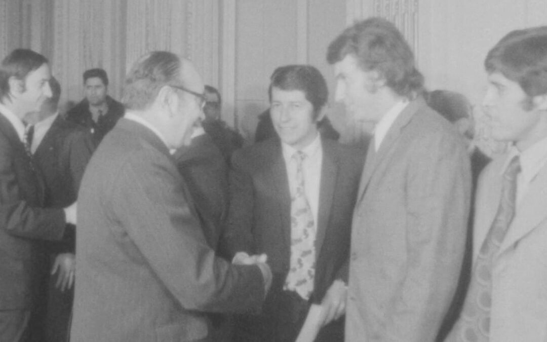 Visita de Colo Colo a La Moneda, 1973