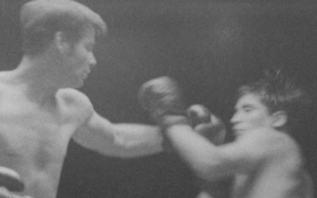 Velada de boxeo en el Fortín Prat de Valparaíso